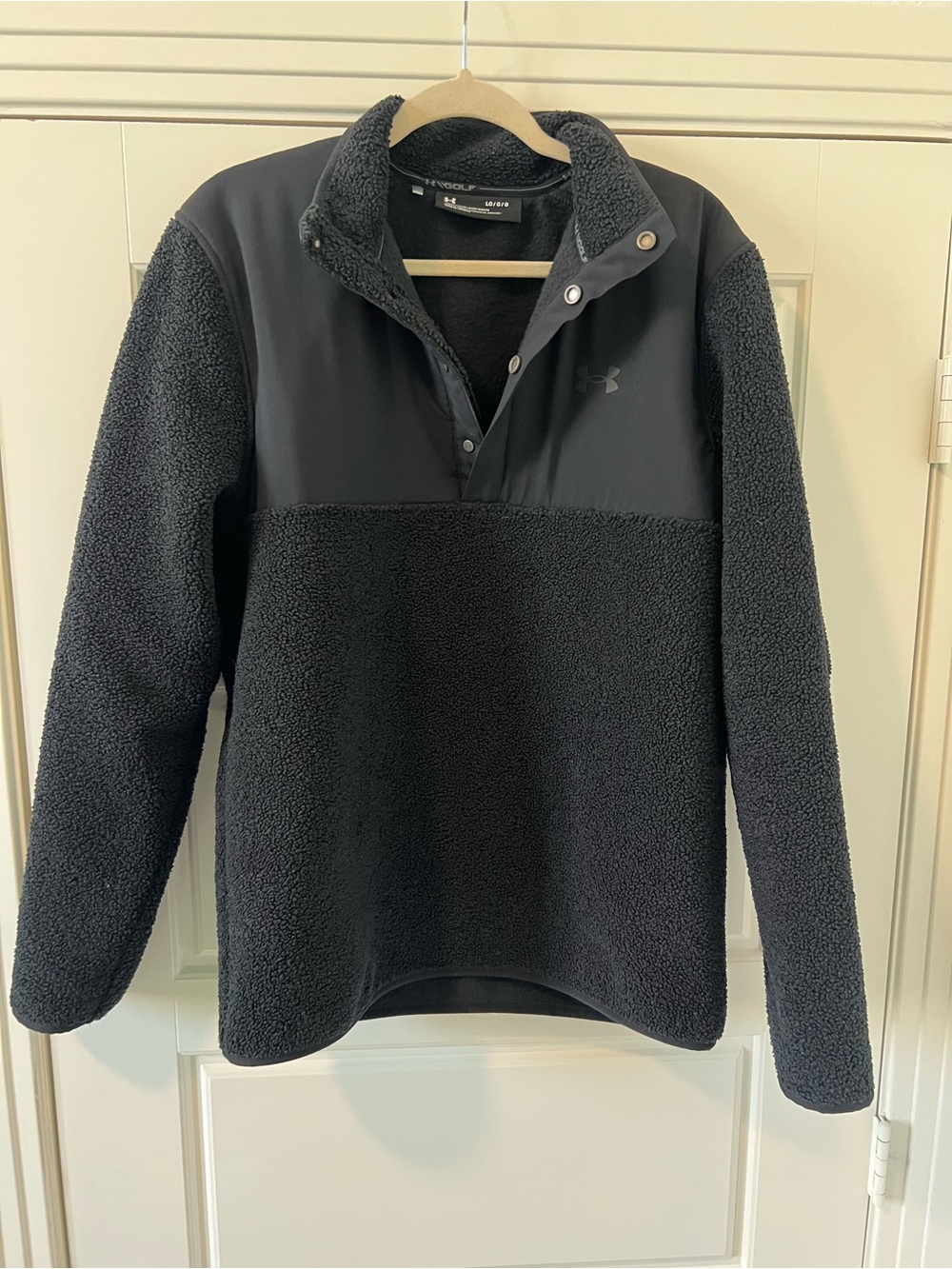 Under Armour Men’s Black Sherpa Snap-Up Zip Pullover